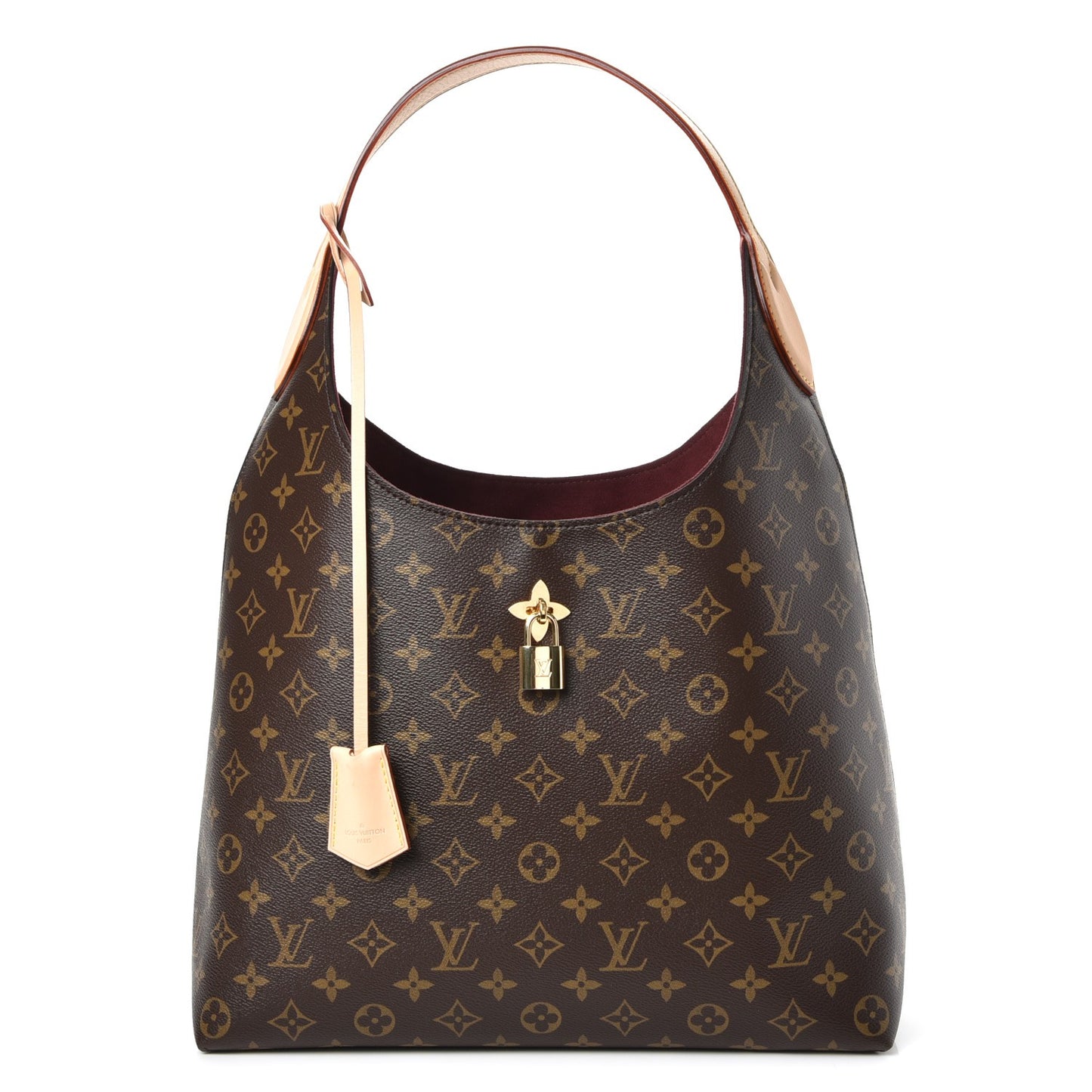 Monogram Flower Hobo Beige