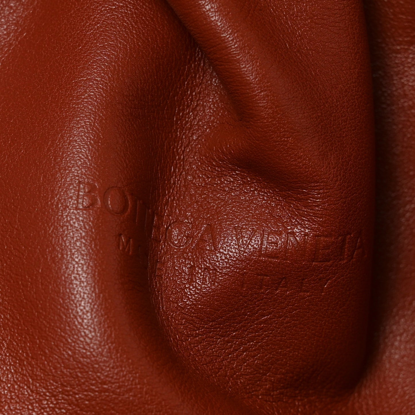Smooth Butter Calf The Pouch Oversized Clutch Rust