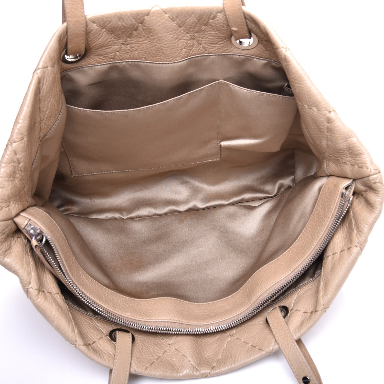 Chanel Glazed Calfskin Large On The Road Tote Beige 5 of 12