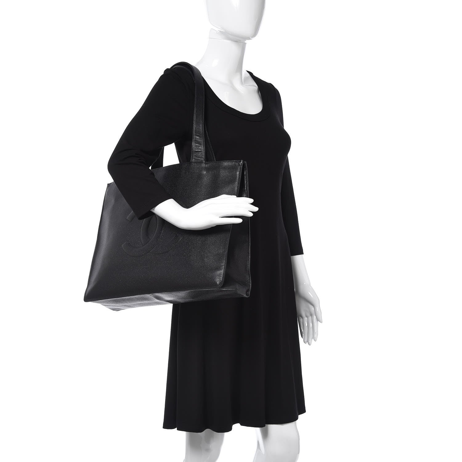 Chanel Caviar CC Tote Black 2 of 14