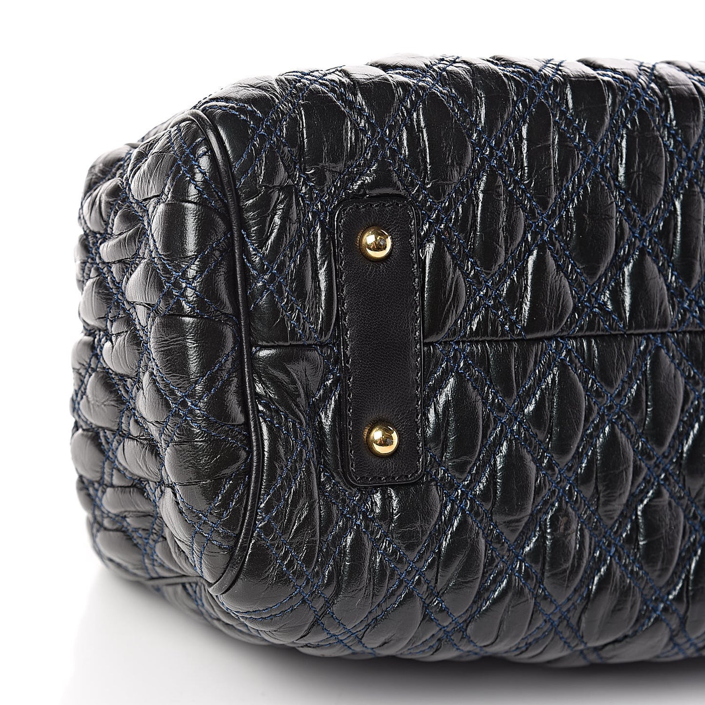 Calfskin Quilted Stam Green