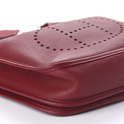 Hermes Taurillon Clemence Evelyne III PM Rouge Grenat 6 of 10