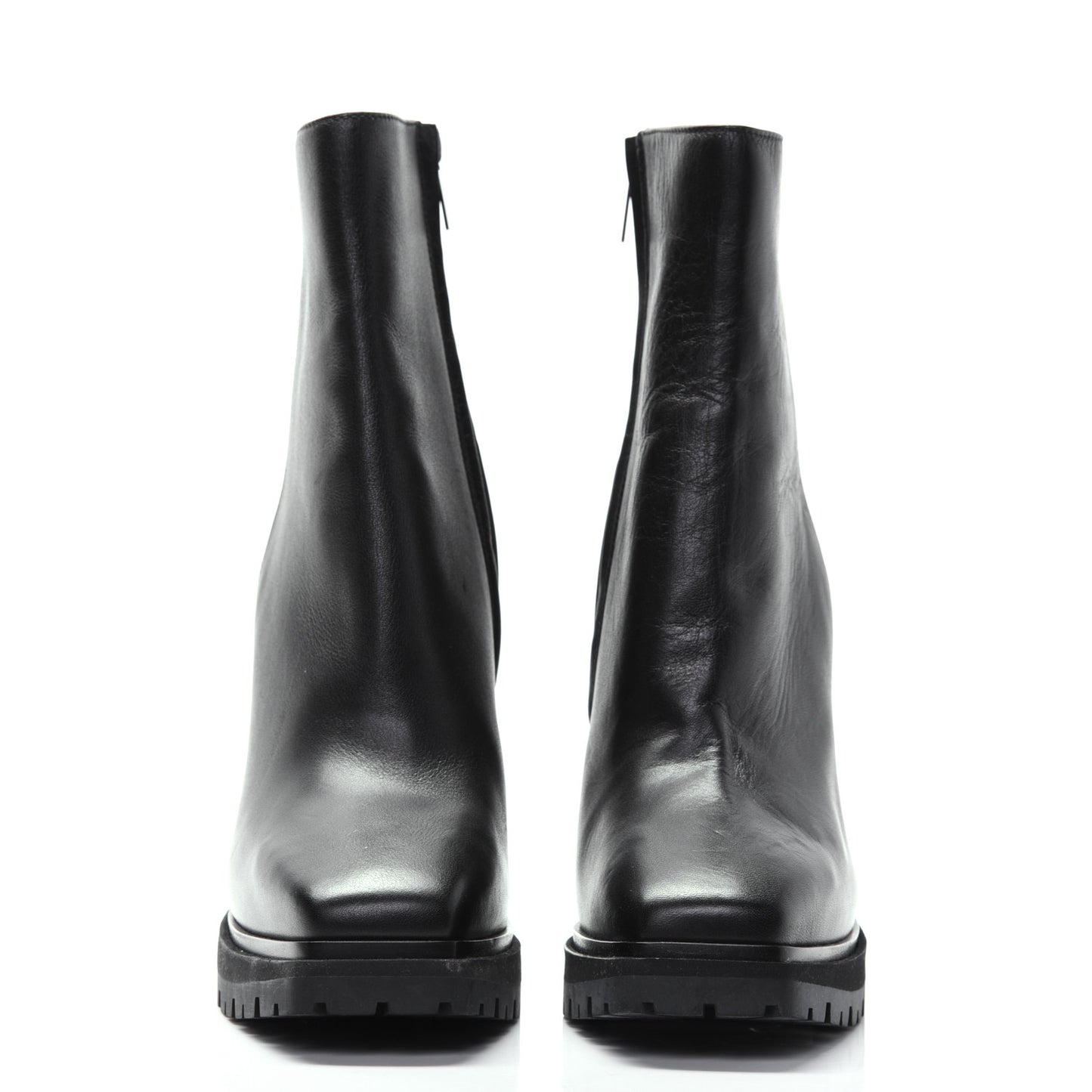 Calfskin Madra 130 Ankle Booties 37.5 Black