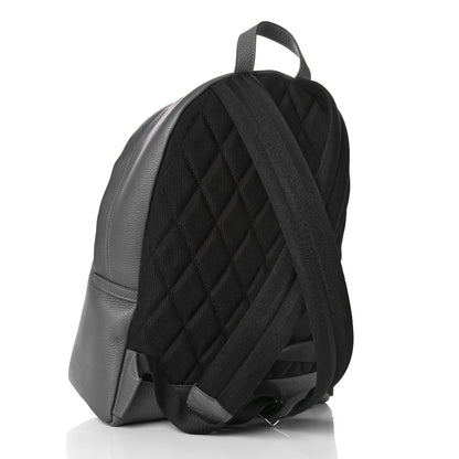 Burberry Pebbled Calfskin Abbeydale Simple Backpack Charcoal Gray 3 of 8