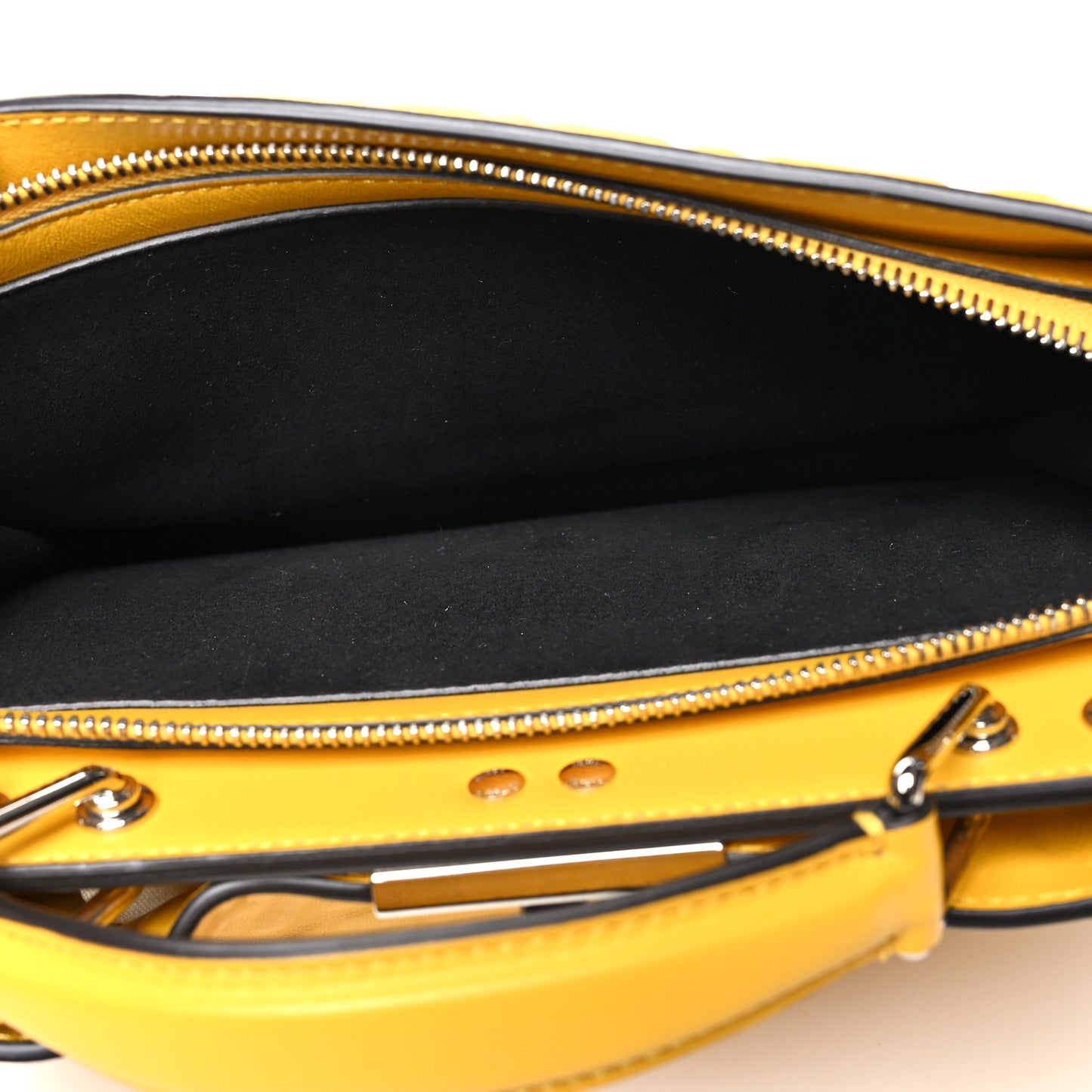 X SARAH COLEMAN Nappa FF Fish Eye Embossed Mini Peekaboo I SEE U Satchel Mimosa