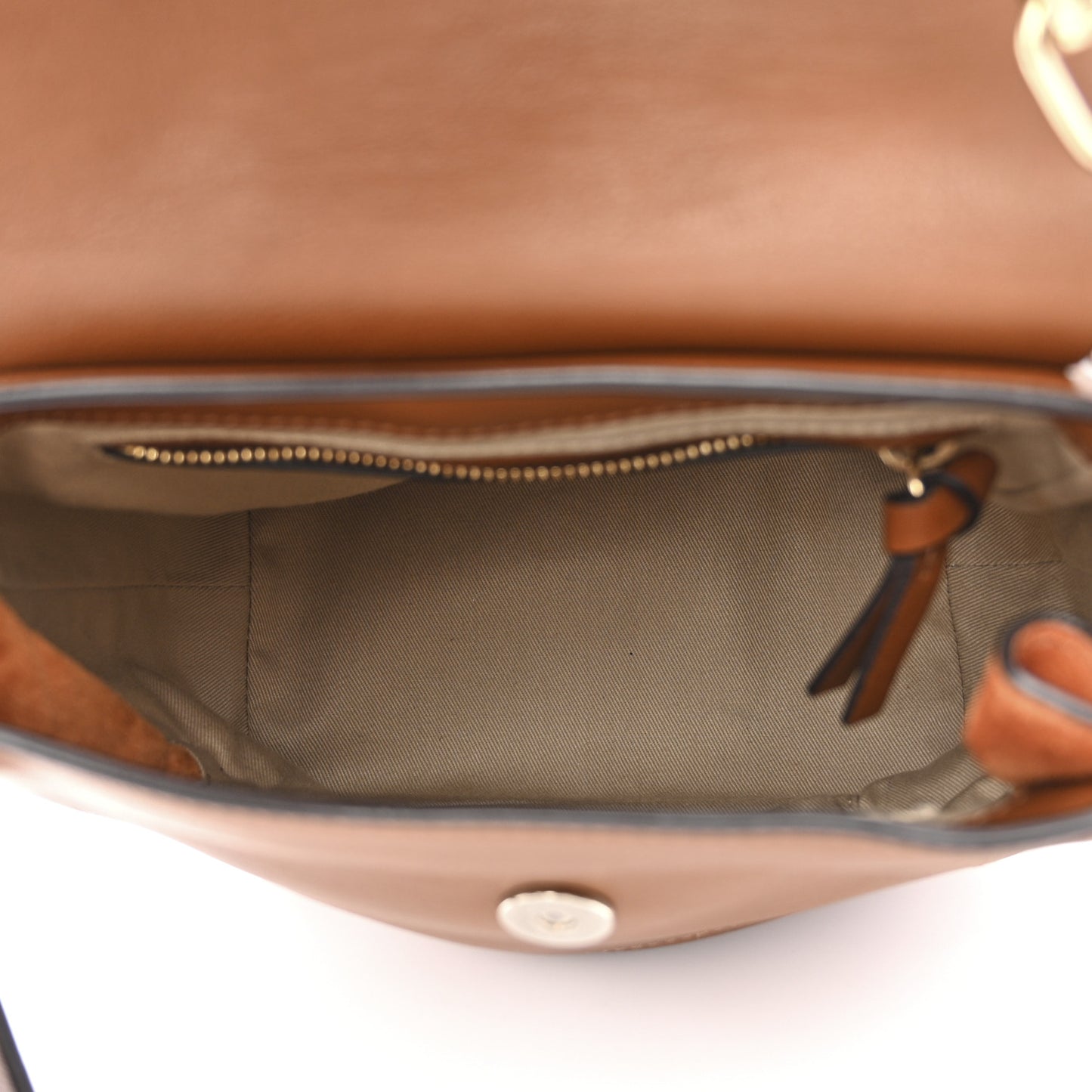 Suede Calfskin Small Faye Backpack Tan