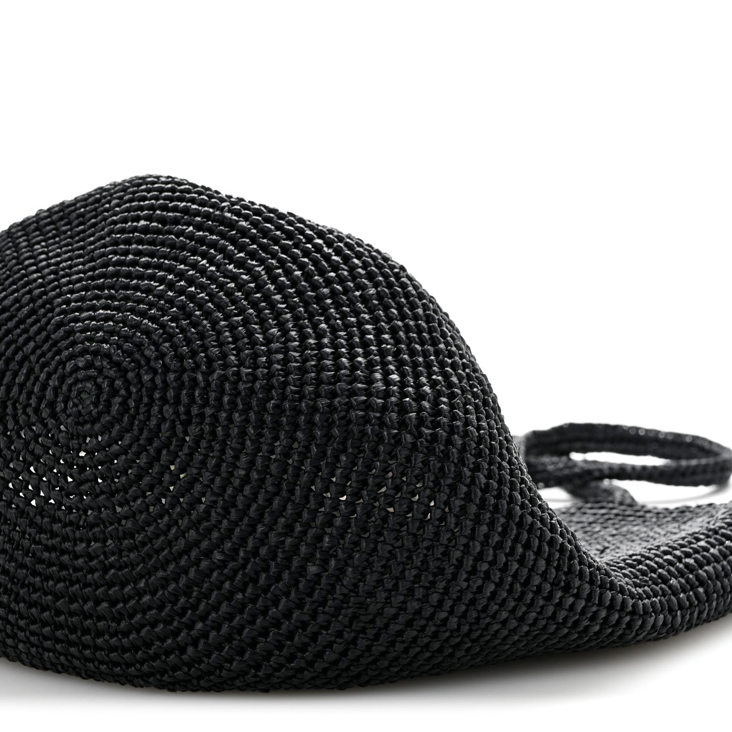 Raffia Genevieve Tote Bag Black