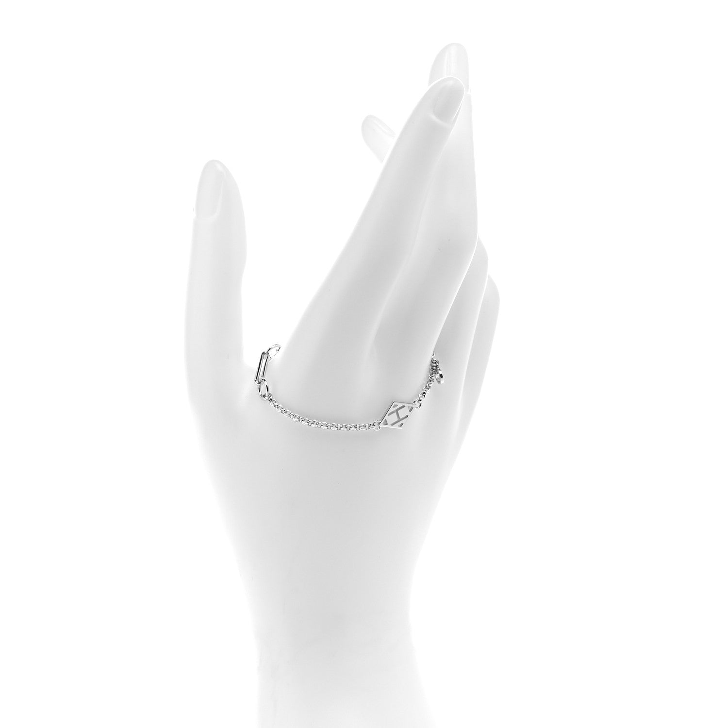 Hermes 18K White Gold Diamond Gambade Bracelet 2 of 5