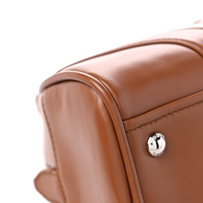 Prada Soft Calfskin Monochrome Bowling Bag Cognac 9 of 11