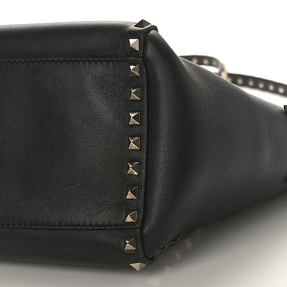 Valentino Garavani Vitello Small Rockstud Double Handle Tote Black 9 of 9