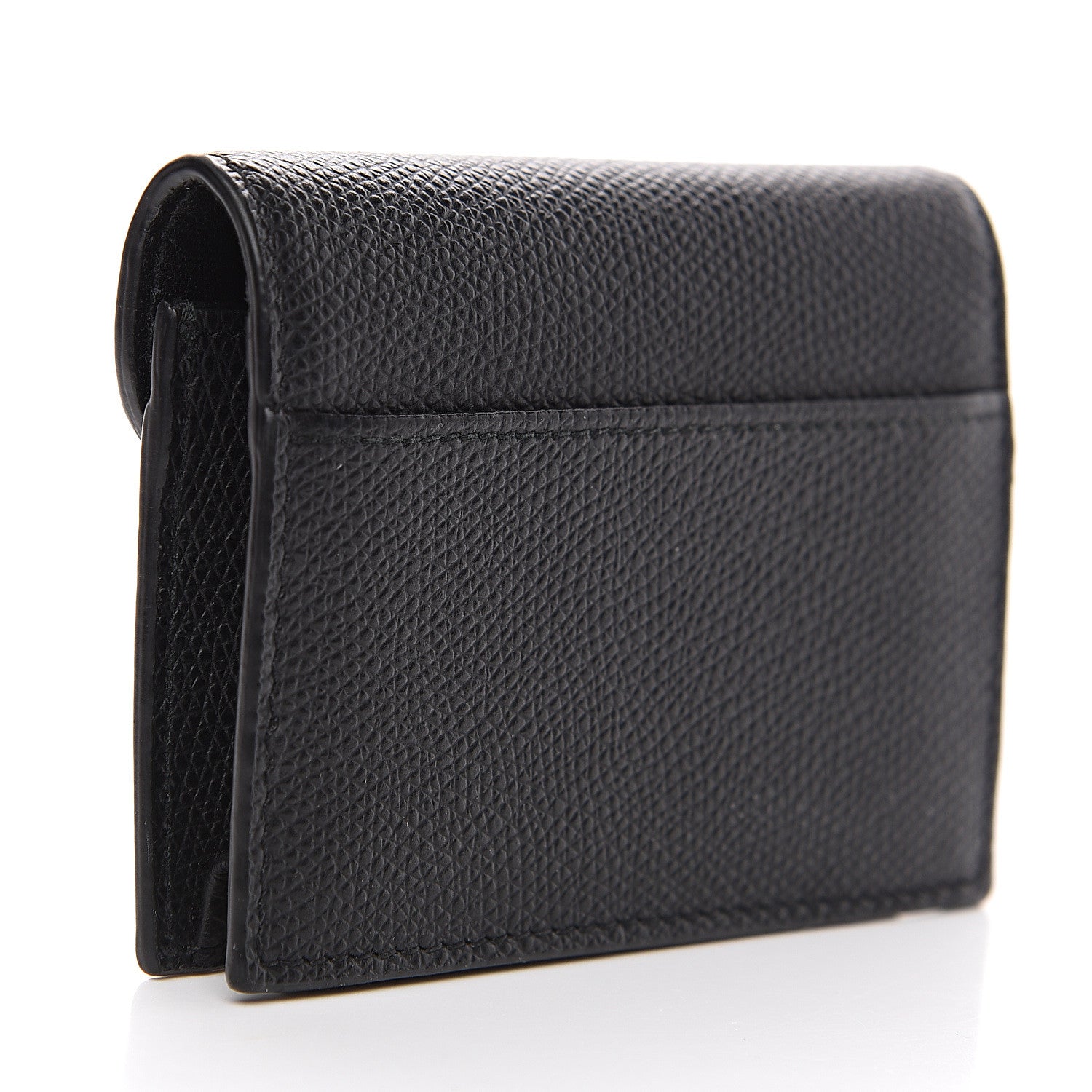Christian Dior Grained Calfskin Saddle Card Holder Black 2 of 6