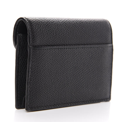 Christian Dior Grained Calfskin Saddle Card Holder Black 2 of 6