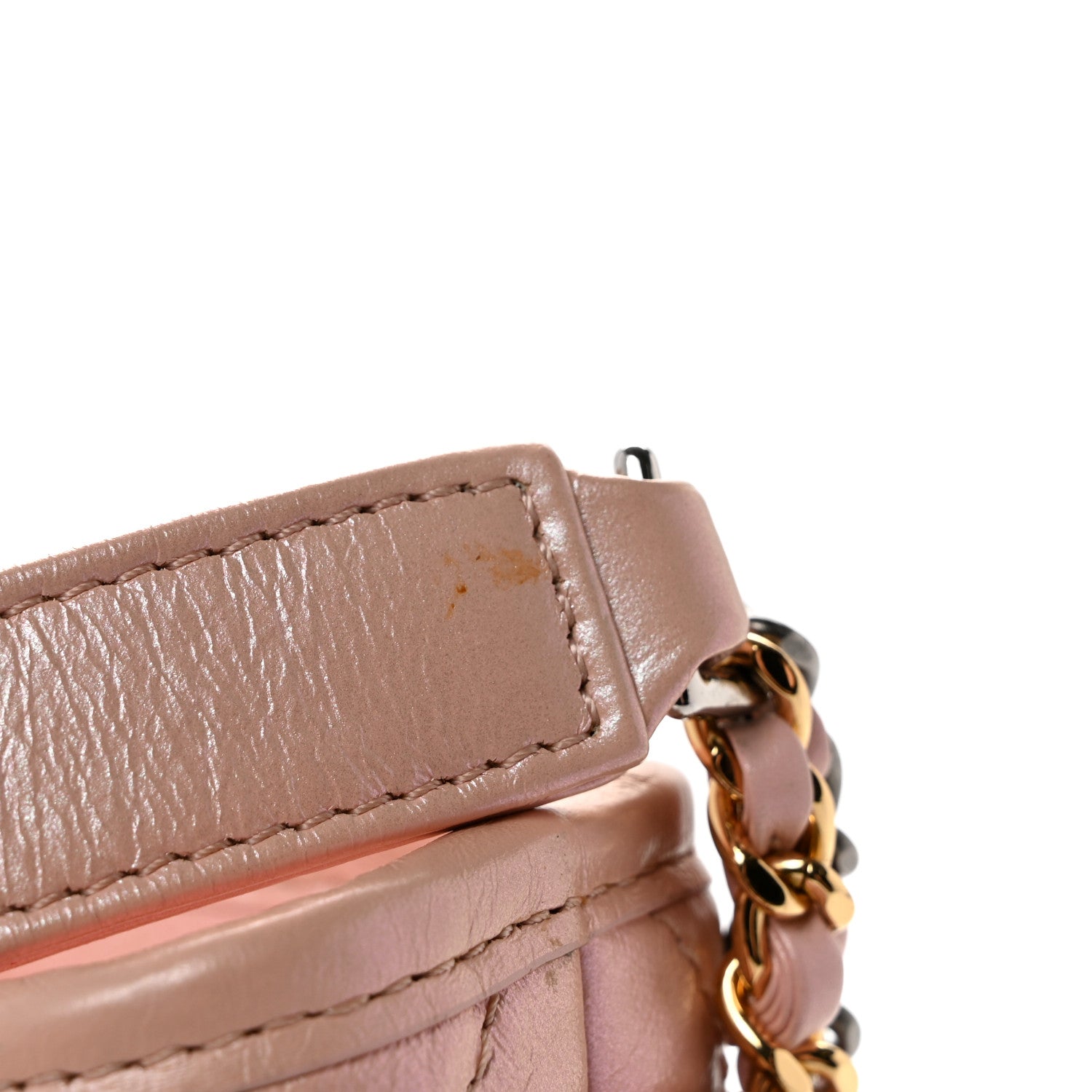 Chanel Iridescent Aged Calfskin Quilted Small Gabrielle Hobo Rose Rose 13 of 13