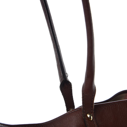 Burberry Soft Calfskin House Check Medium Salisbury Tote Dark Tan 13 of 14