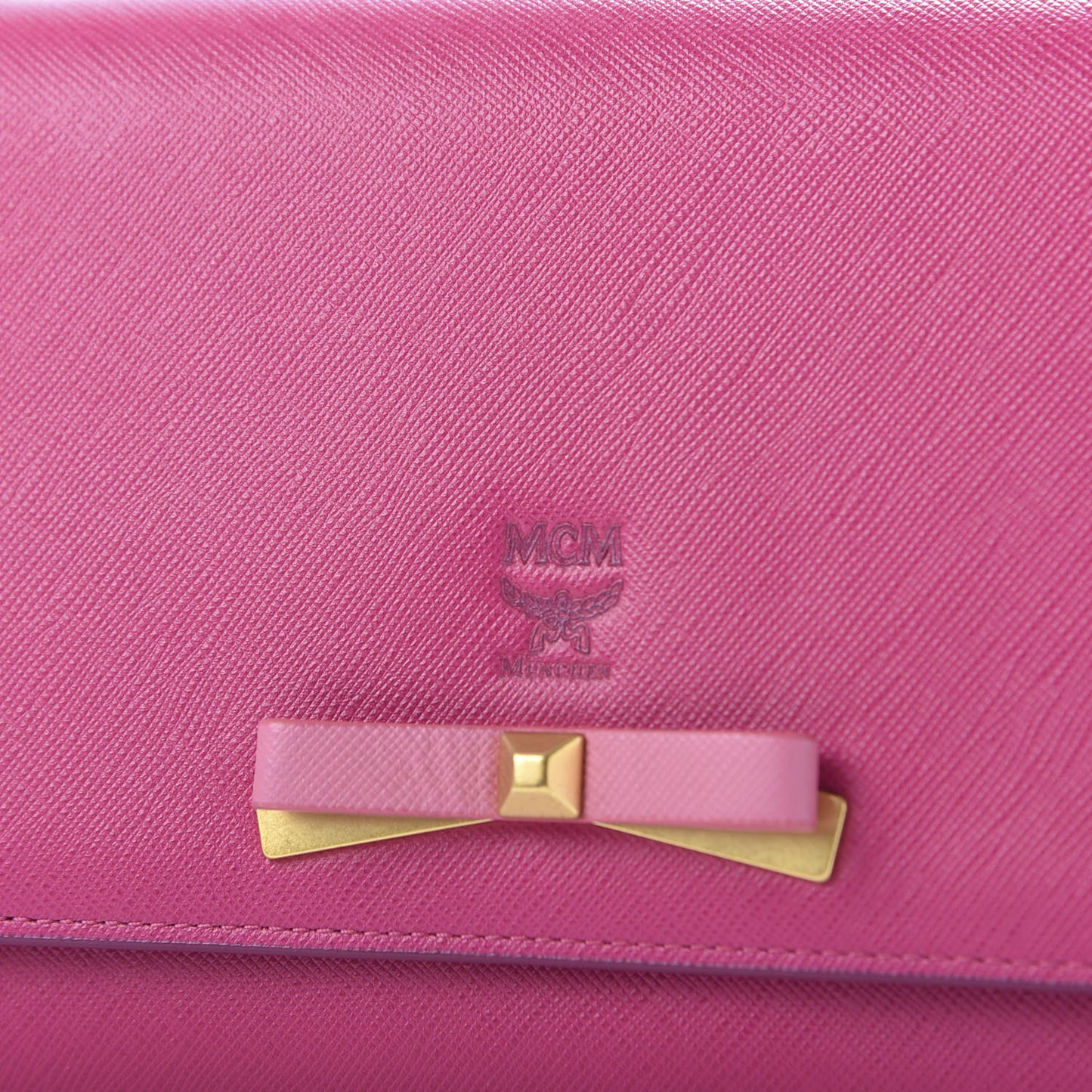 Saffiano Large Mina Chain Crossbody Pink