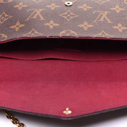 Louis Vuitton Monogram Pochette Felicie Chain Wallet Fuchsia 11 of 25