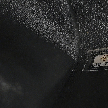 Chanel Caviar Quilted CC Accordion Shopping Bag Black 7 of 12