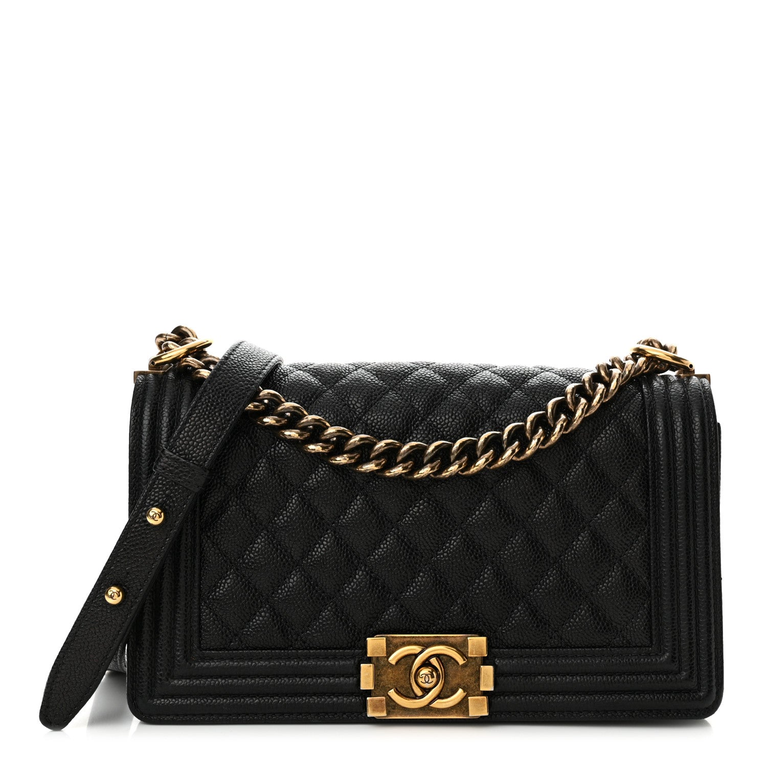 Chanel Caviar Quilted Medium Boy Flap Black 1 of 13