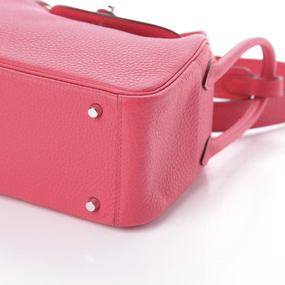 Hermes Taurillon Clemence Mini Lindy 20 Rose Extreme 6 of 7