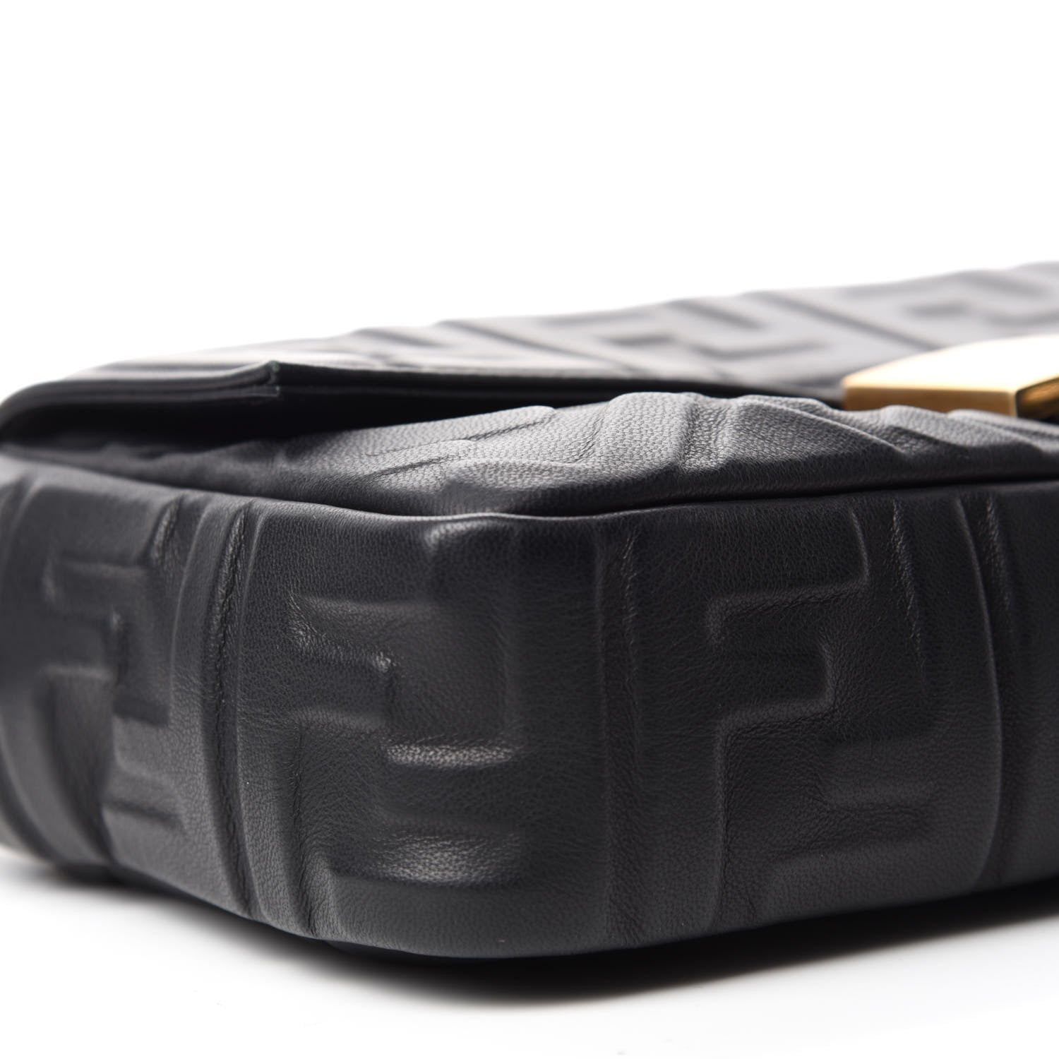 Fendi Nappa FF 1974 Embossed Baguette Black 6 of 10