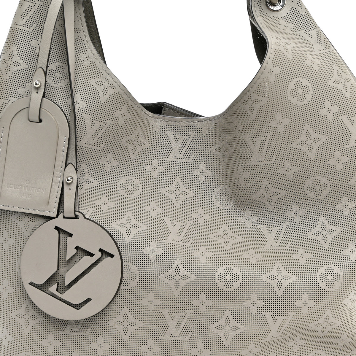 Louis Vuitton Reverse Mahina Carmel Hobo Gris Souris Gray 7 of 9