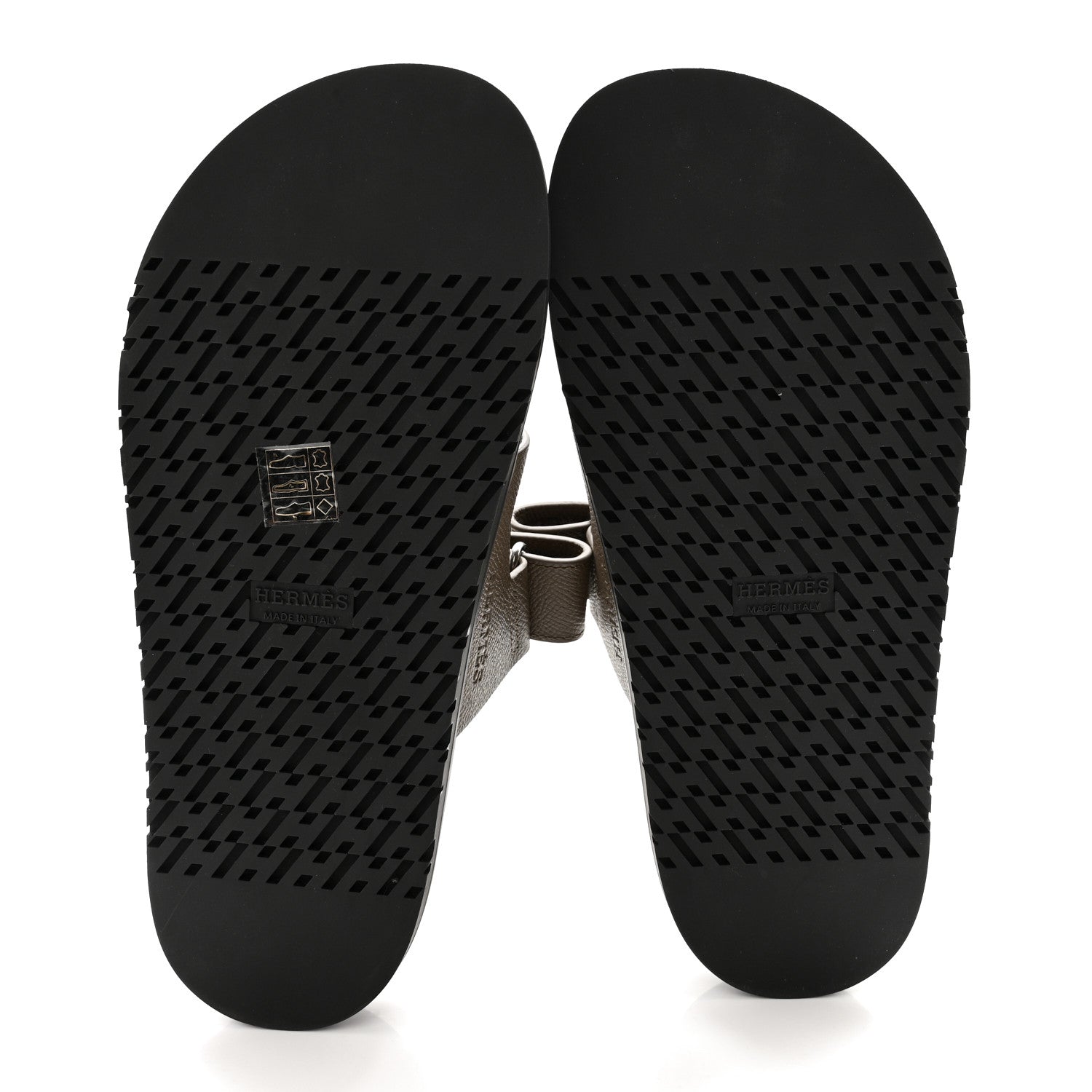 Hermes Epsom Womens Chypre Sandals 38 Etoupe 5 of 9