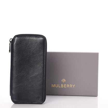 Mulberry Silky Calf Zip Around Coat Wallet Midnight Black 9 of 9