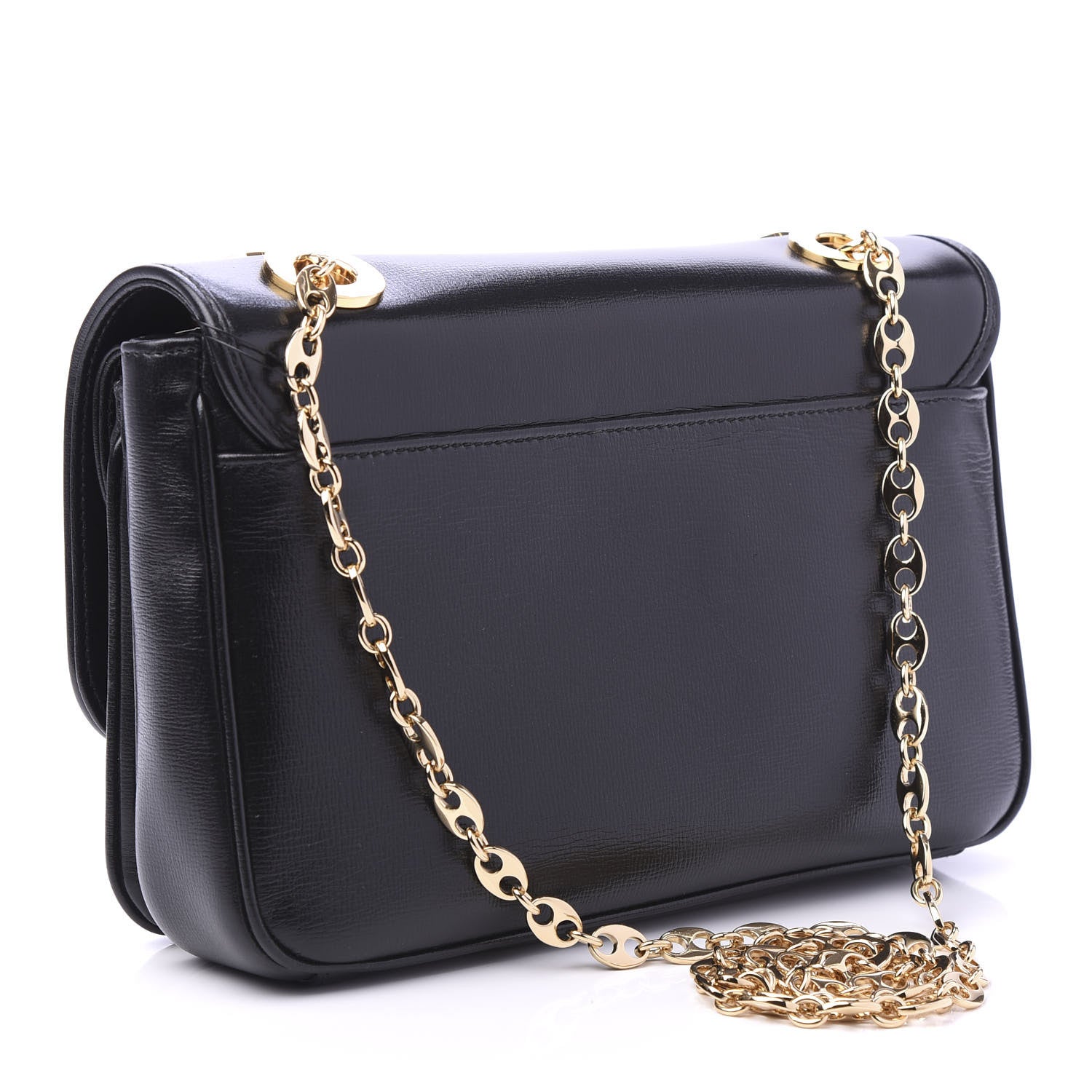 Gucci Azalea Calfskin Small Marina Chain Shoulder Bag Black 3 of 10