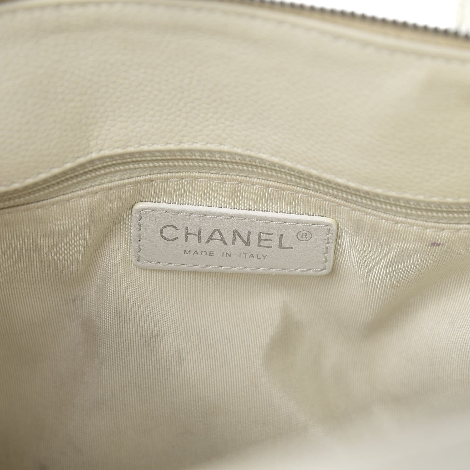 Chanel Caviar Quilted Large Casual Pocket Tote White 6 of 19