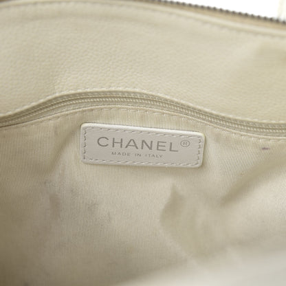 Chanel Caviar Quilted Large Casual Pocket Tote White 6 of 19
