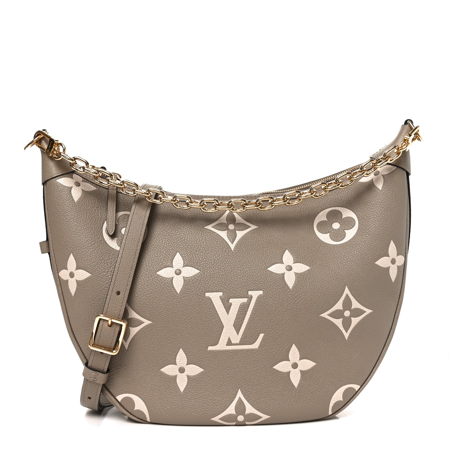 Louis Vuitton Empreinte Monogram Giant Loop Hobo Dove Gray Cream 1 of 10
