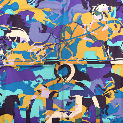 Hermes Silk Ex Libris En Camouflage Scarf 90 2 of 3
