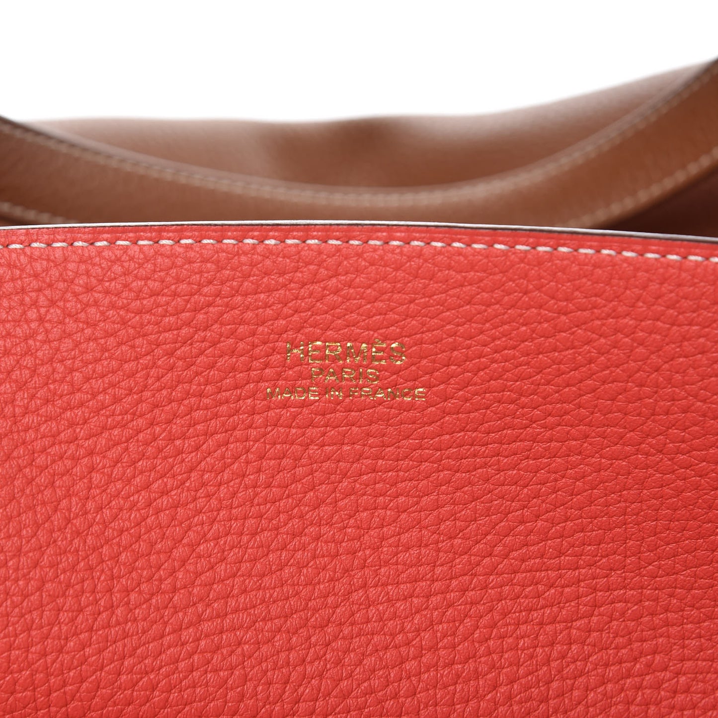Taurillon Clemence Double Sens 45 Reversible Tote Gold Rose Jaipur