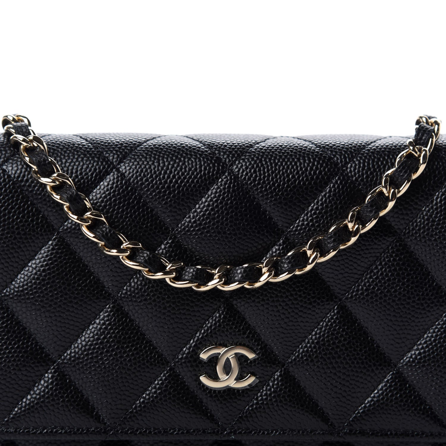 Chanel Caviar Quilted Mini Wallet On Chain WOC Black 10 of 11