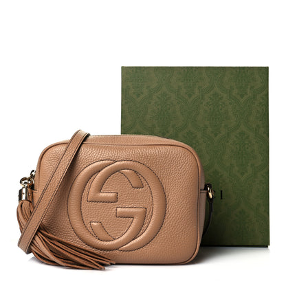 Gucci Pebbled Calfskin Small Soho Disco Bag Camelia 11 of 11