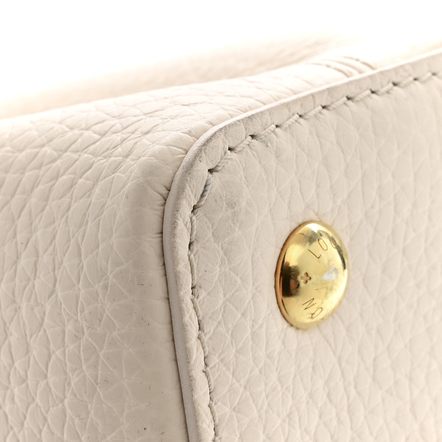 Louis Vuitton Taurillon LV Capucines Mini Blush Olyme Blue White 9 of 9