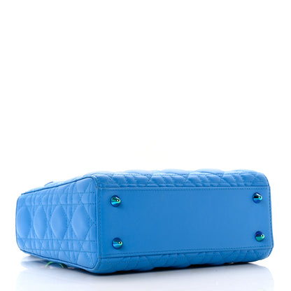 Christian Dior Lambskin Cannage Small Lady Dior Bright Blue 4 of 8