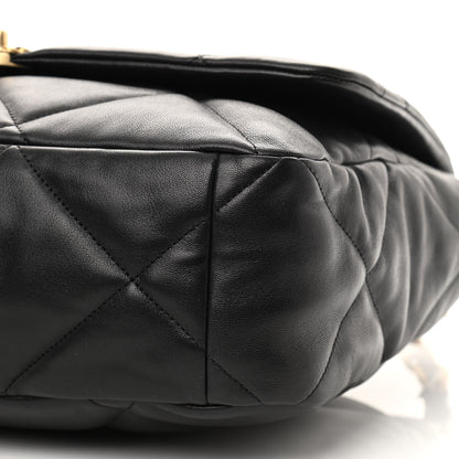 Chanel Lambskin Quilted Maxi Chanel 19 Flap Black 10 of 10
