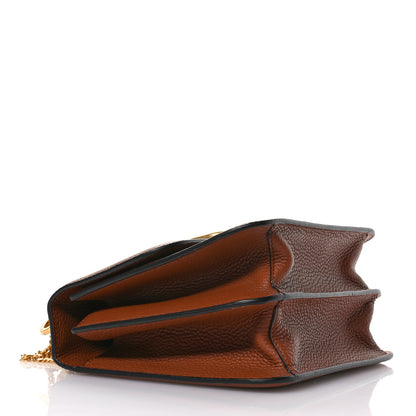 Valentino Garavani Grained Calfskin Large VSling Shoulder Bag Saddle Brown 4 of 9