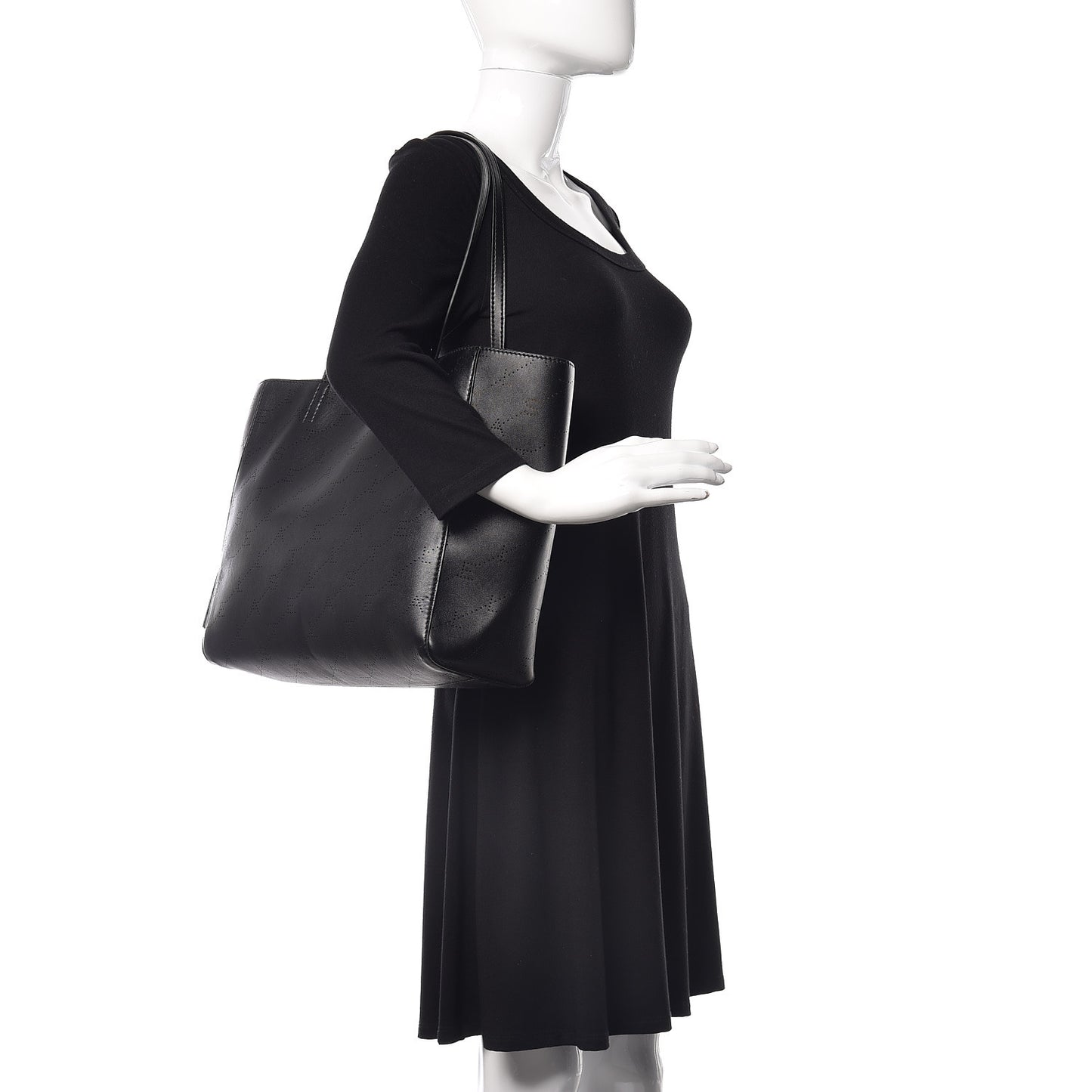 Eco Alter Nappa Perforated Logo Tote Black