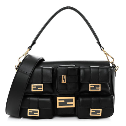 Fendi Shiny Nappa Multipocket Baguette Black 1 of 9