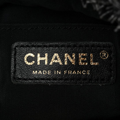 Chanel Denim Quilted Mood Small Bucket With Chain Black Multicolor 6 of 10