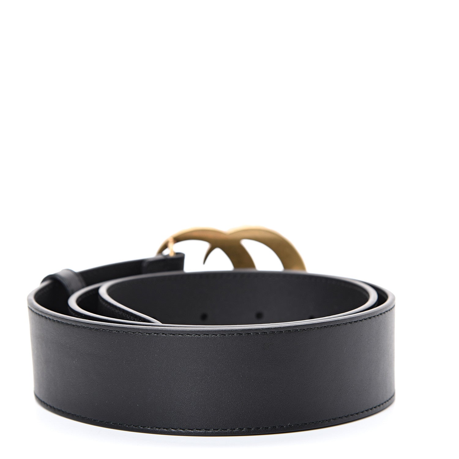 Gucci Moon Calfskin Pearl Double G 40mm Belt 85 34 Black Cream 2 of 7