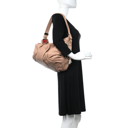 Christian Louboutin Calfskin Piercing Softy Hobo Nude 2 of 7