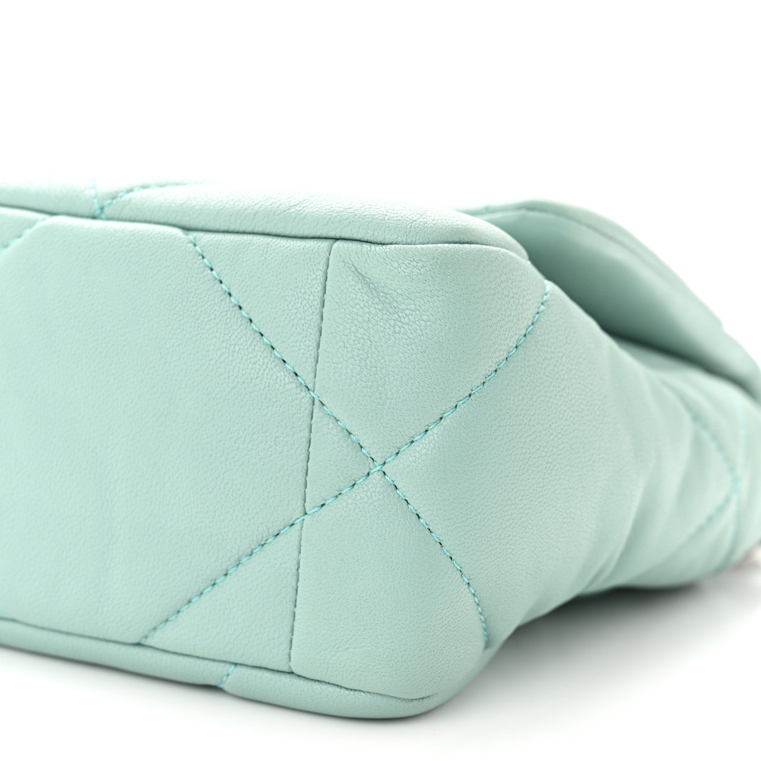 Chanel Lambskin Quilted Medium Chanel 19 Flap Light Green 10 of 11
