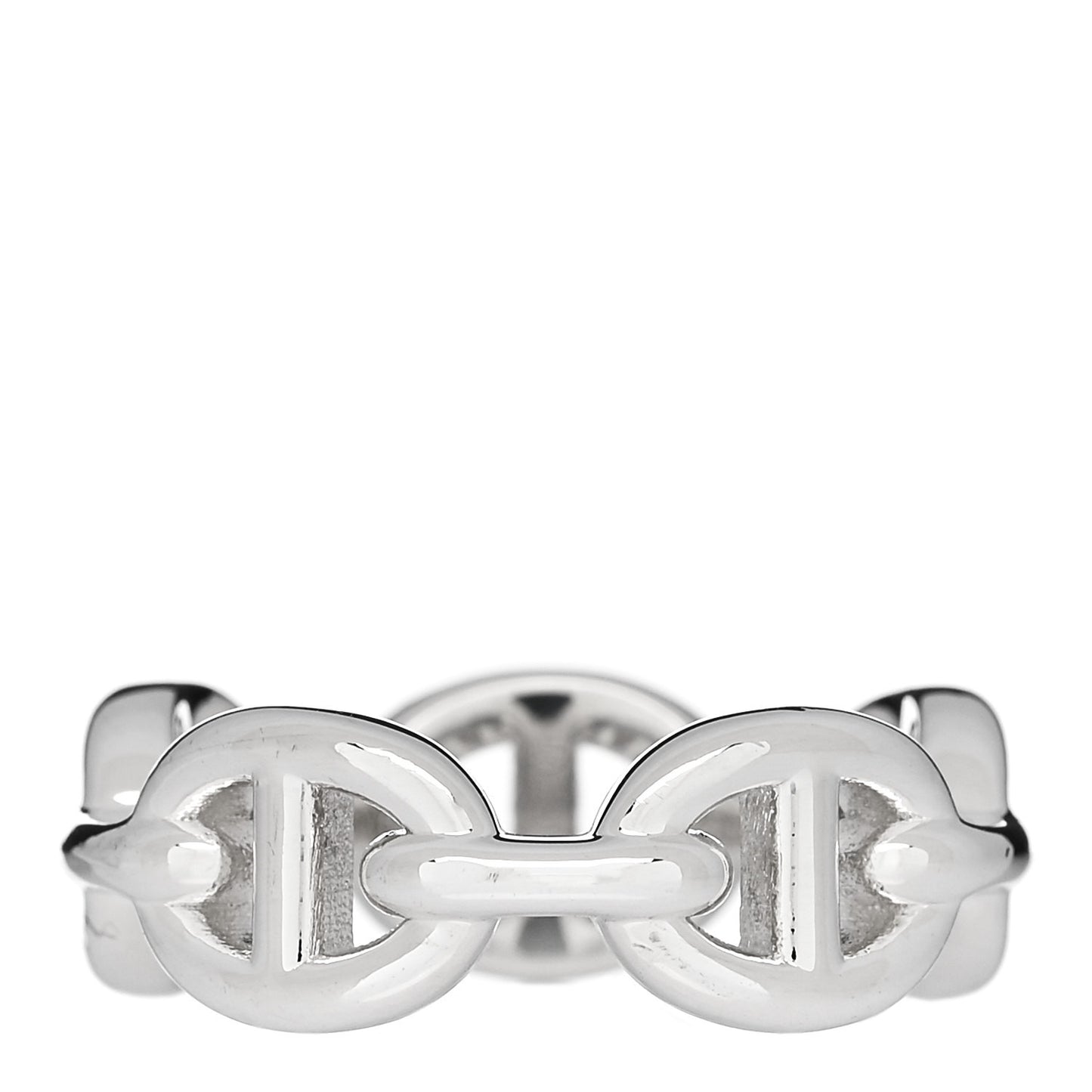 Sterling Silver PM Chaine d'Ancre Enchainee Band Ring 50 5.25