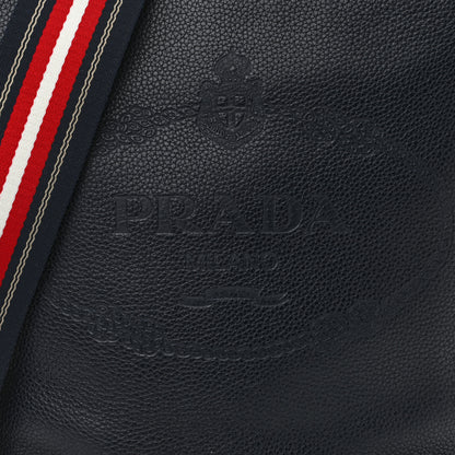 Prada Vitello Daino Logo Crossbody Bag Baltico 7 of 9