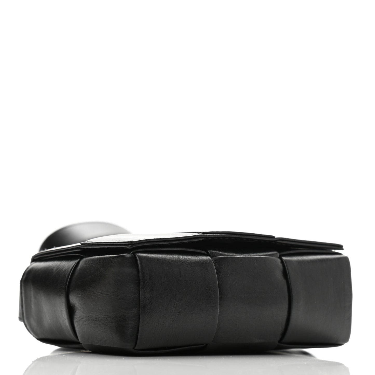 Lambskin Maxi Intrecciato Extra Mini Cassette Crossbody Bag Black
