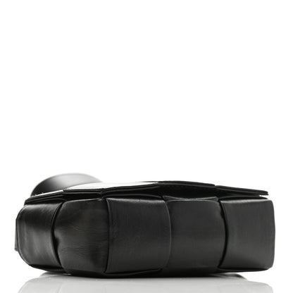 Bottega Veneta Lambskin Maxi Intrecciato Extra Mini Cassette Crossbody Bag Black 4 of 11