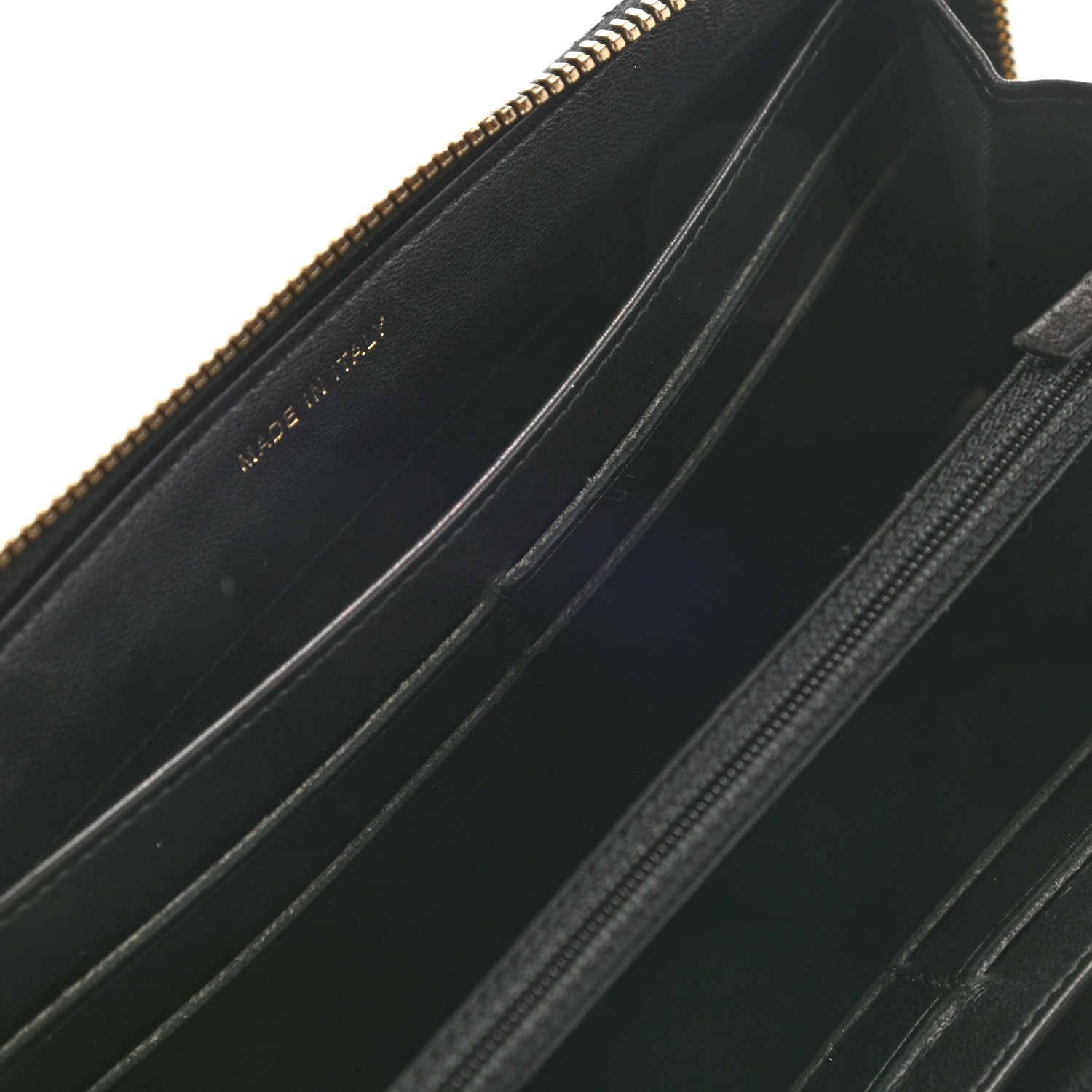 Chanel Calfskin Chevron Quilted Zip Around Wallet Black 9 of 10